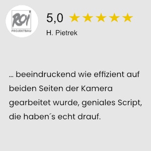 ROI Projektbau Google Rezension